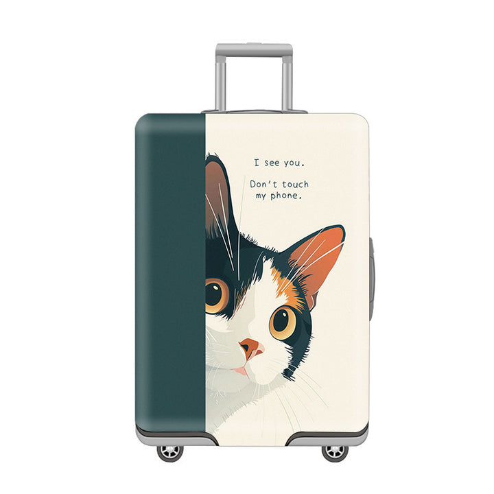 Women’s Hard Shell Suitcase with Cheerful Cat Design Kalsten
