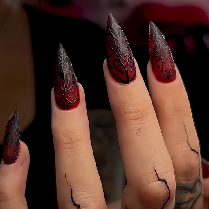 Gothic Stiletto Nail Art Set Kalsten
