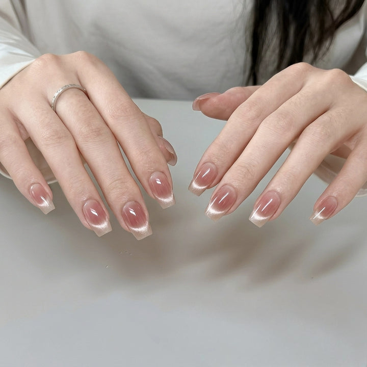Elegant Natural French Tip Press-On Nails