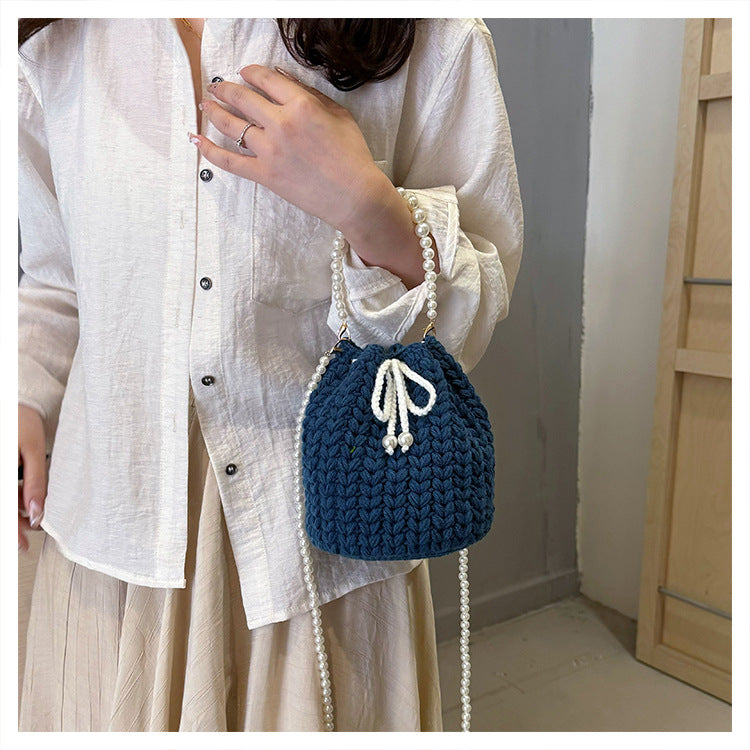 Stylish Knitted Bucket Handbag