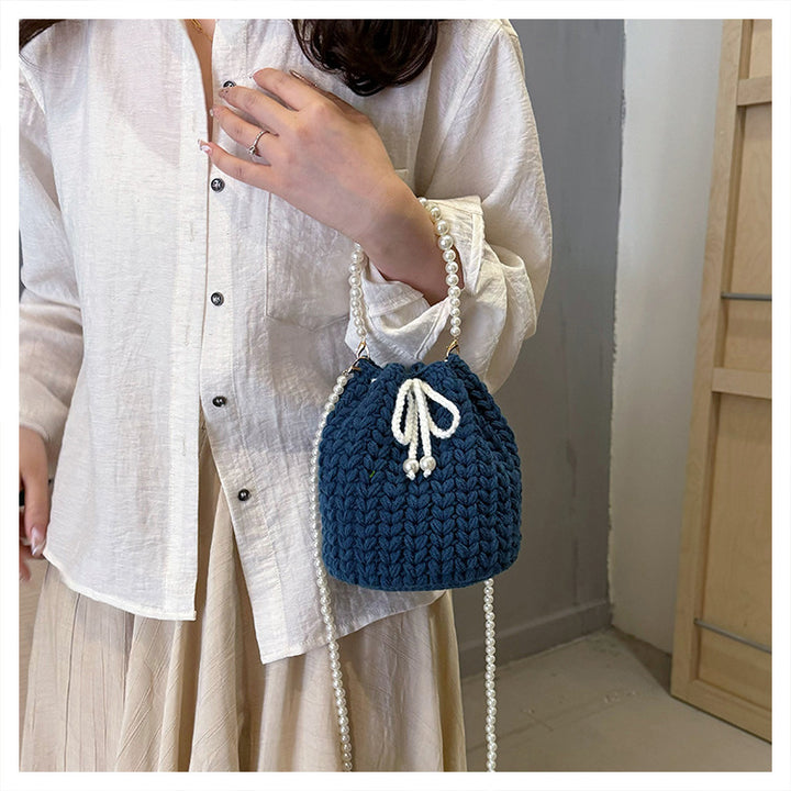 Stylish Knitted Bucket Handbag
