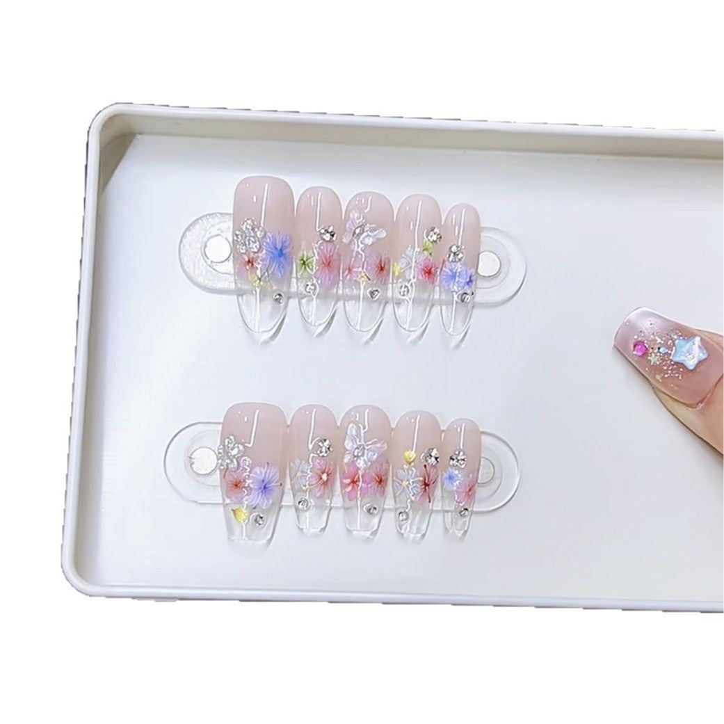 Floral Acrylic Press-On Nail Set Kalsten