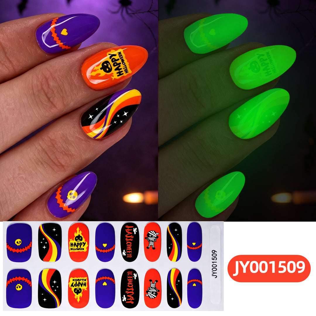 Glow-in-the-Dark Halloween Nail Art Stickers