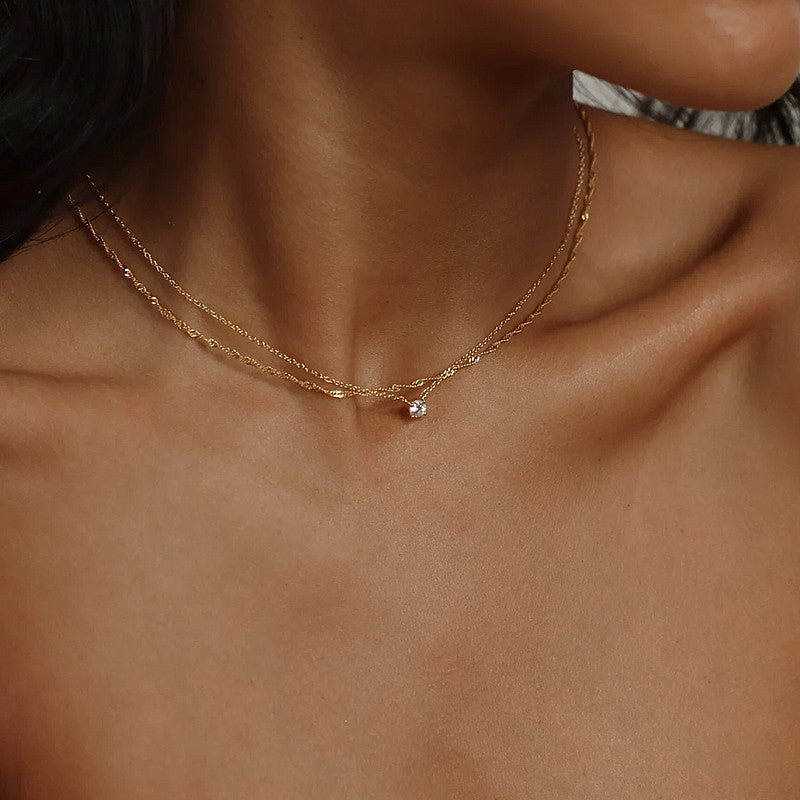Layered Gold Necklace Kalsten