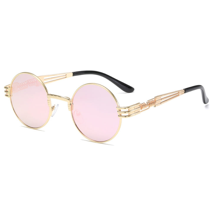 Women's Retro-Inspired Round Sunglasses with Unique Metal Frame Kalsten