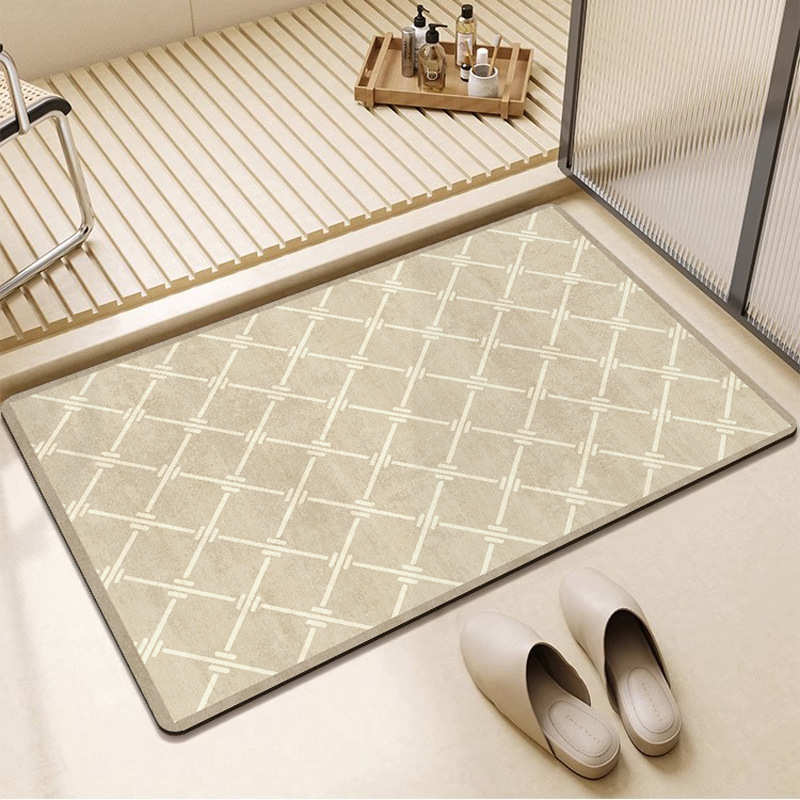 Abstract Patterned Non-Slip Bath Mat
