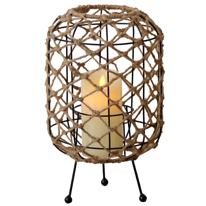 Decorative basket with natural fiber design Kalsten