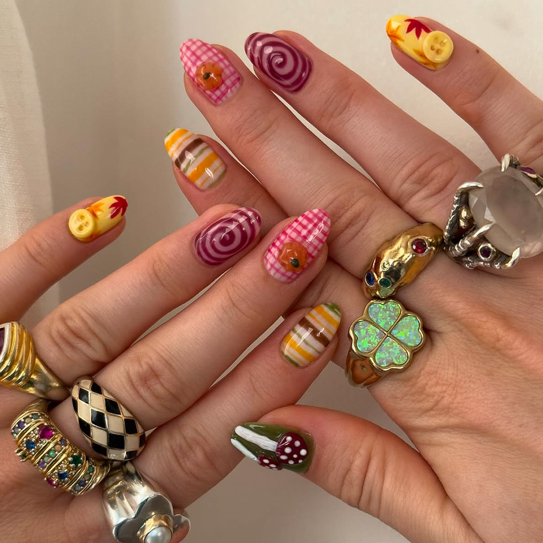 Artificial nails with playful fruit design Kalsten
