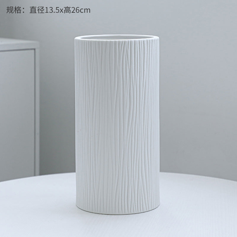 Textured Wood Grain Decorative Vase