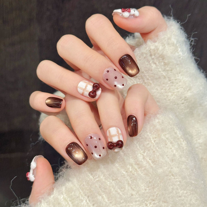Artistic Thematic Press-On Nail Design