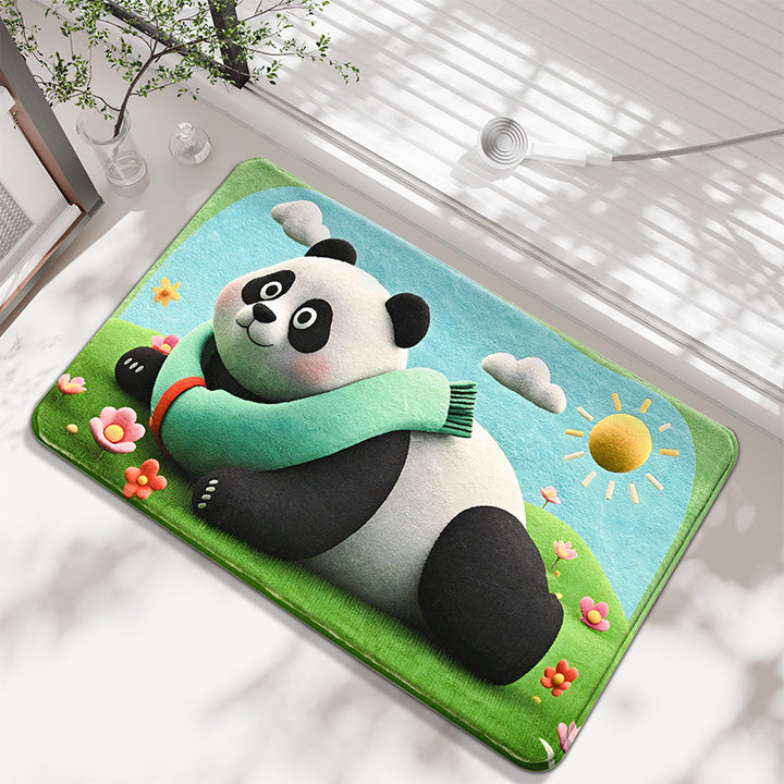 Cartoon Panda Bath Mat Kalsten