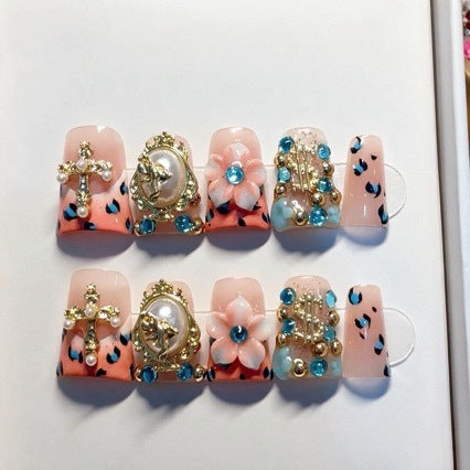 Decorative 3D Press-On Nail Art Set
