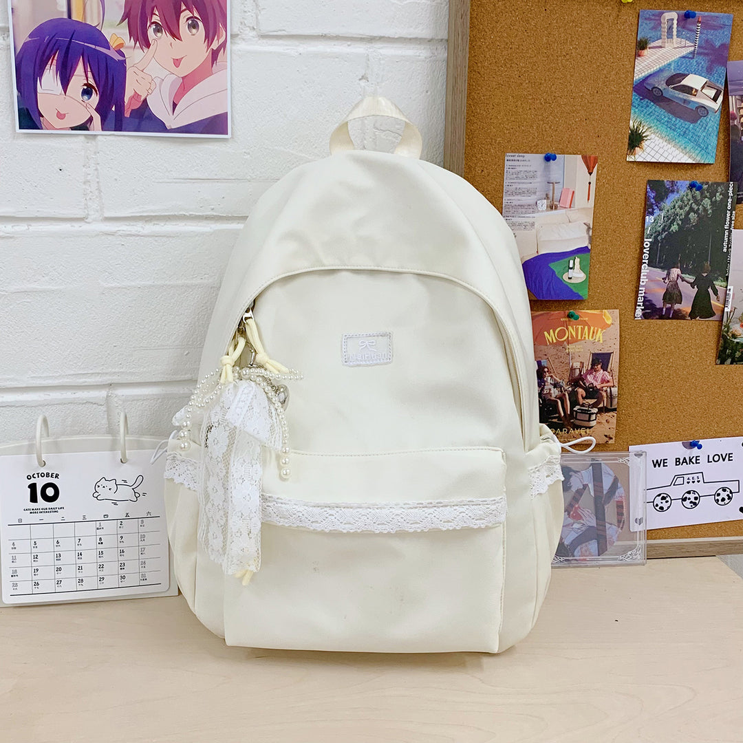 Elegant Lace-Trimmed Daily Backpack Kalsten