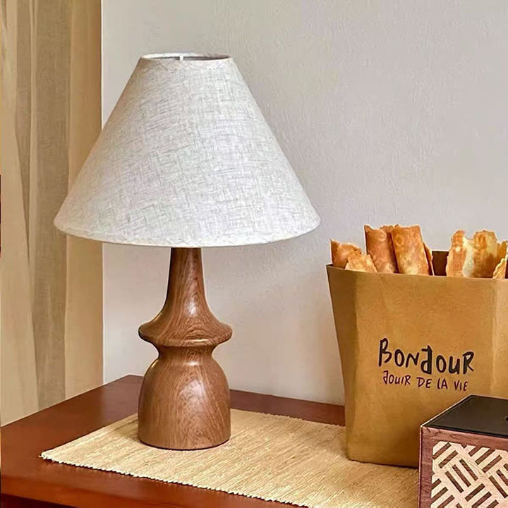 Contemporary Wooden Table Lamp