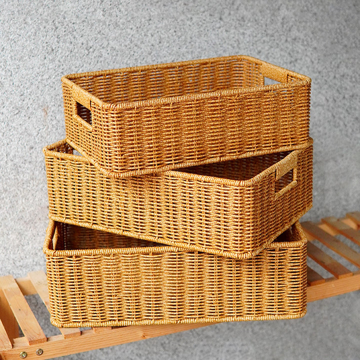 Handwoven Rectangular Storage Basket Kalsten