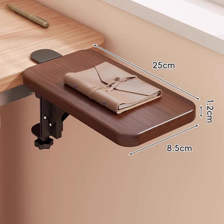 Clamp-Mounted Under-Desk Adjustable Bamboo Keyboard Tray