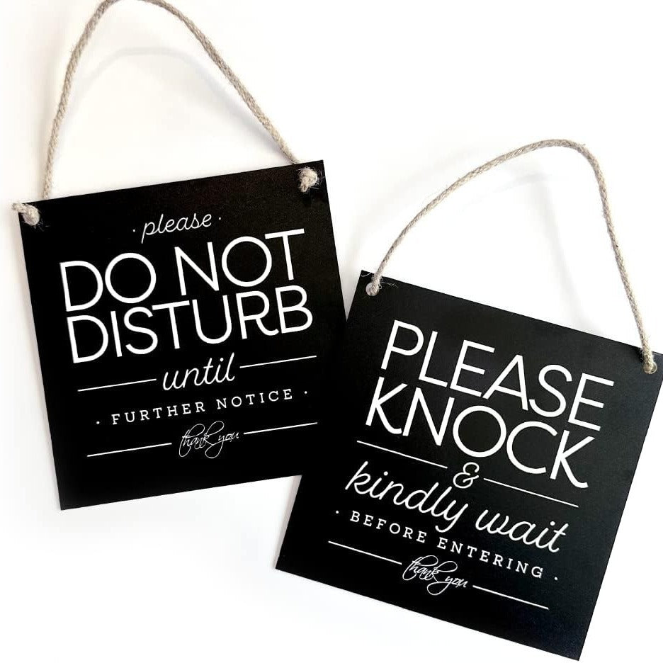 Double-Sided Hanging Door Sign