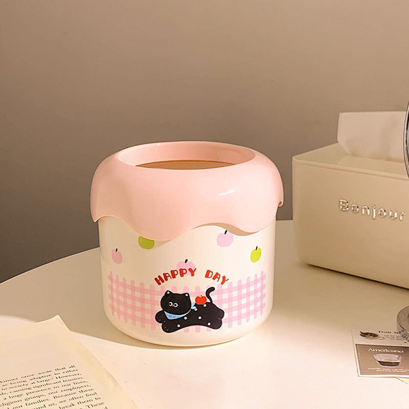 Decorative trash can with playful dog design Kalsten