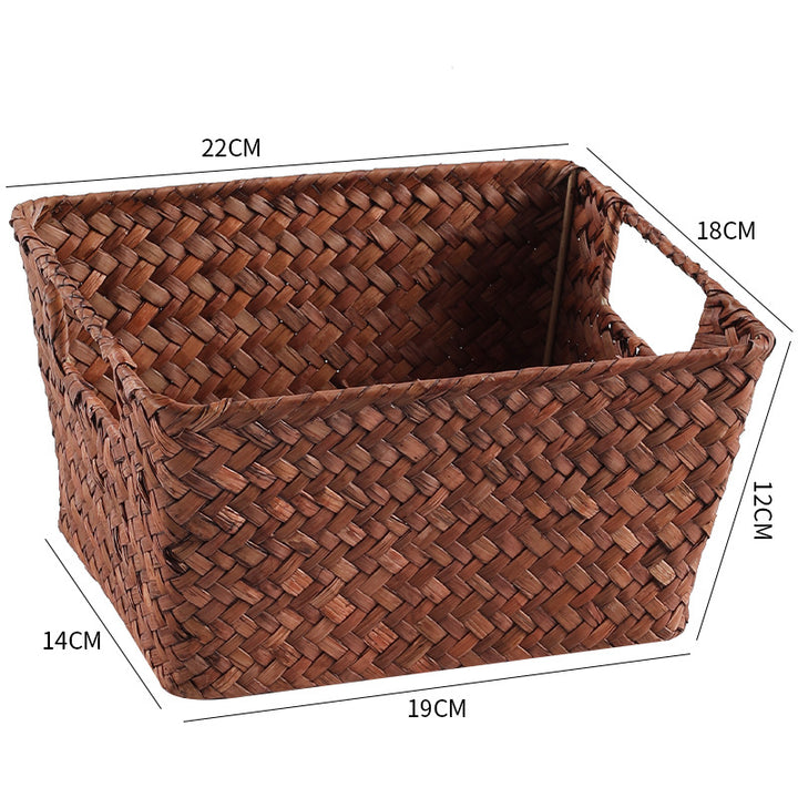 Unisex storage basket made of handwoven natural material Kalsten