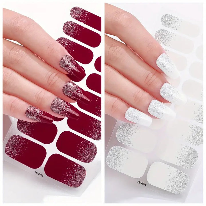 Premium Sparkling Glitter Nail Wraps