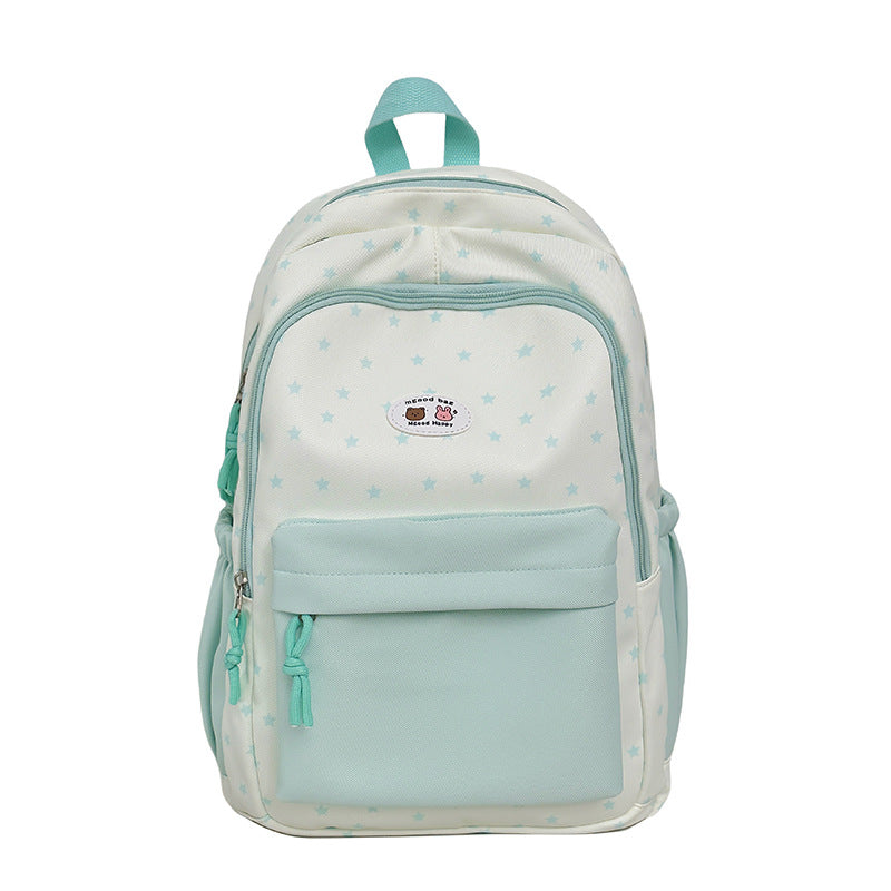 Star-Print Multi-Pocket Backpack Kalsten