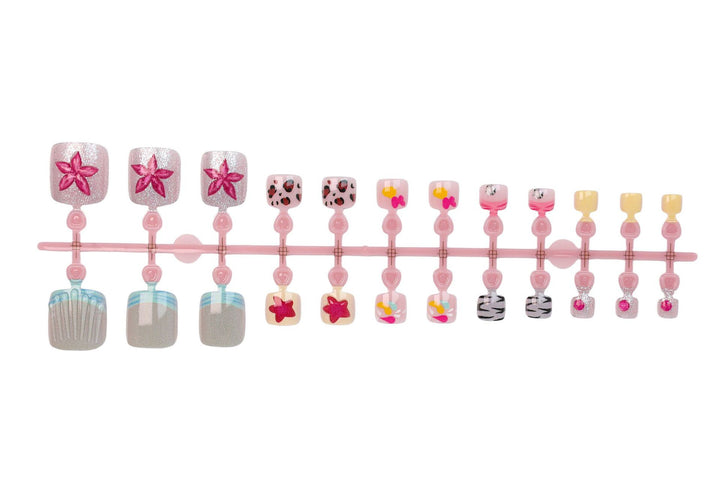 Artificial Nail Set with Playful Summer Designs Kalsten
