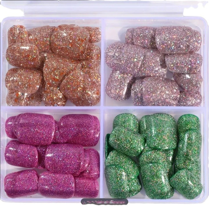DIY Glitter Press-On Nails Kalsten
