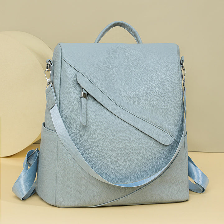Chic Textured Leather Backpack Kalsten
