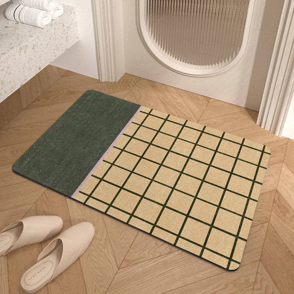 Geometric Pattern Soft Memory Foam Bath Mat Kalsten
