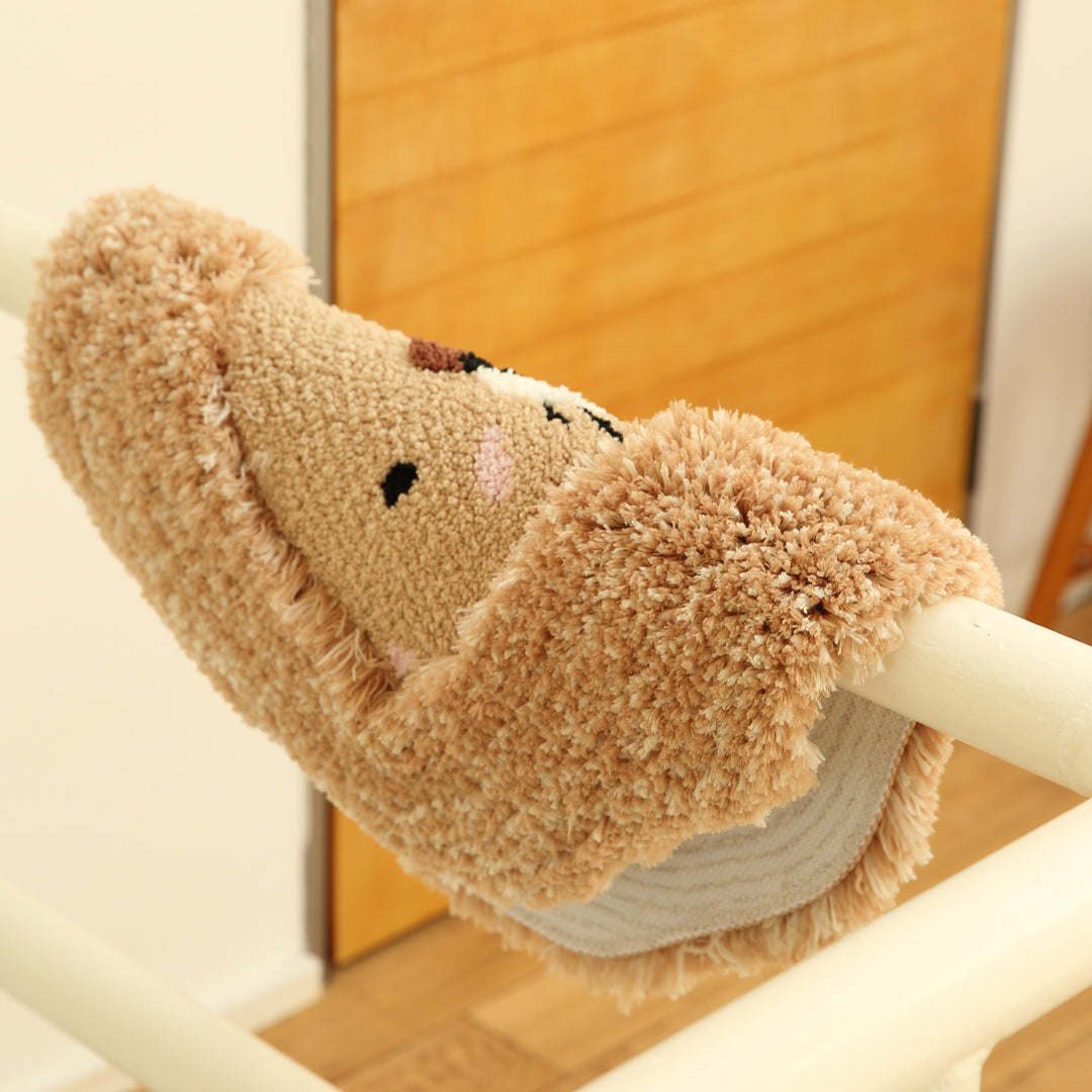 Cute Lion-Shaped Plush Bath Mat