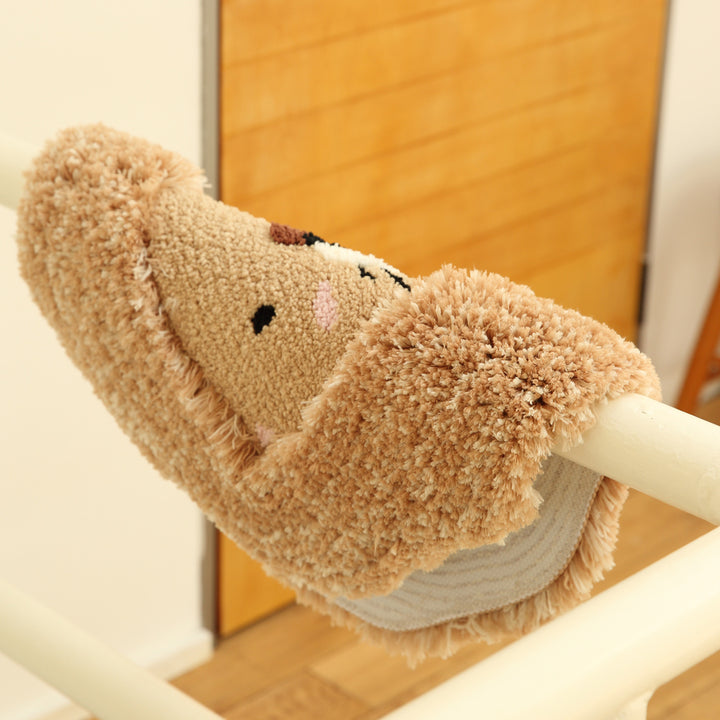 Cute Lion-Shaped Plush Bath Mat