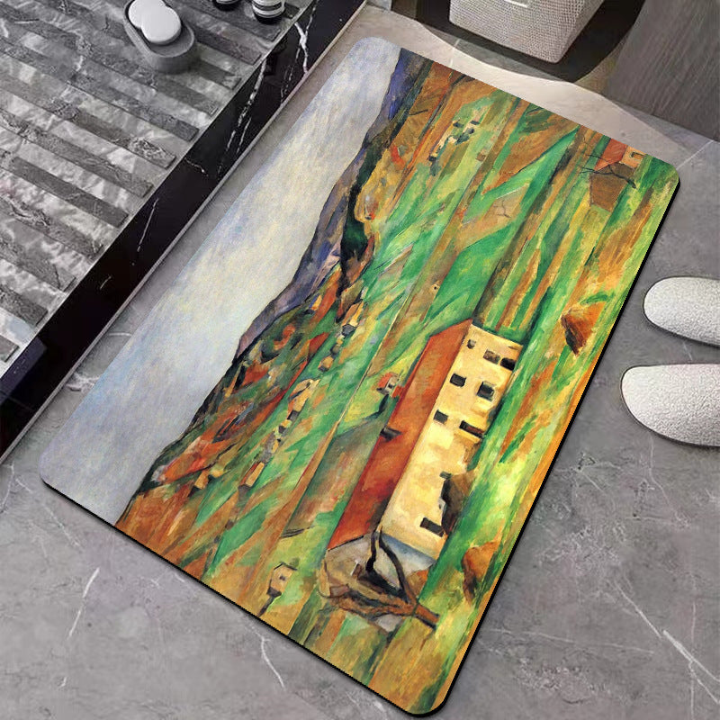 Artistic Oil Painting Bath Mat