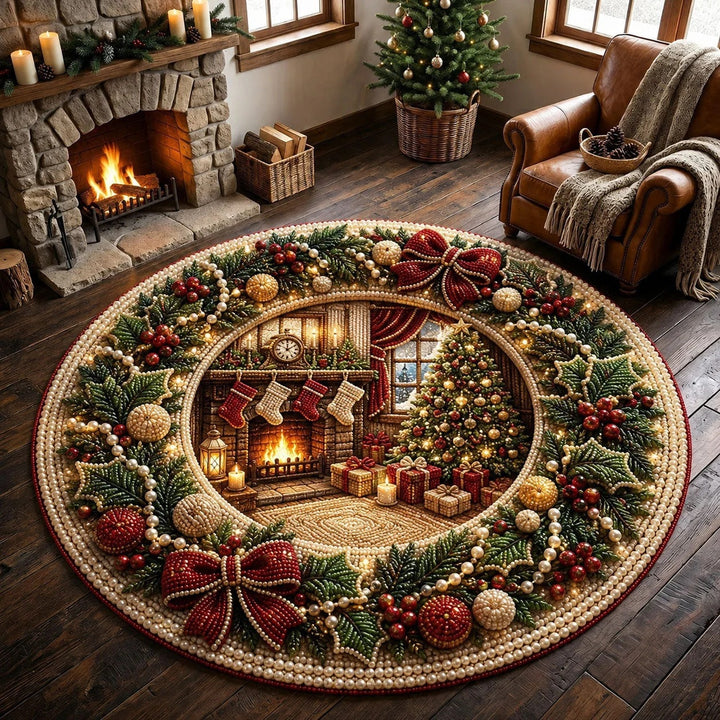 Festive Christmas Themed Area Rug Decor
