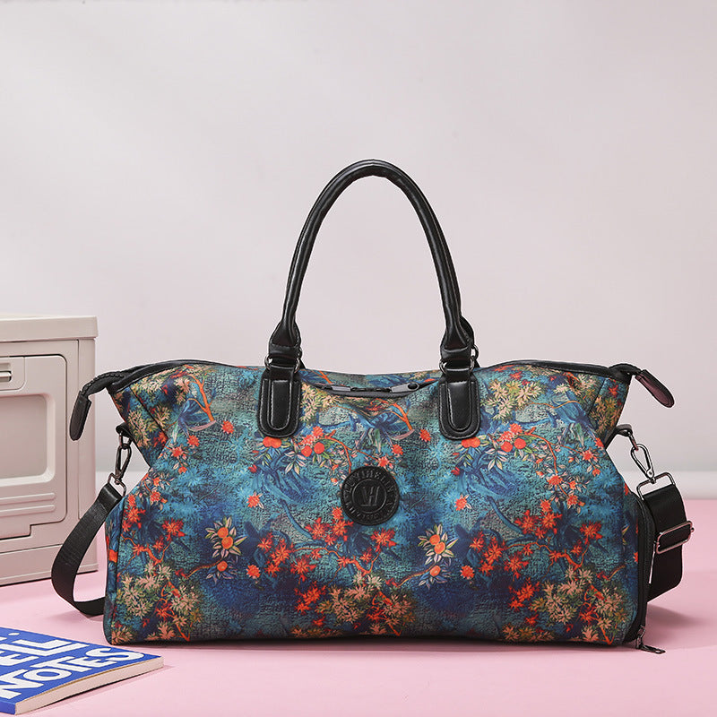 Stylish Floral Print Weekend Duffel Bag Kalsten