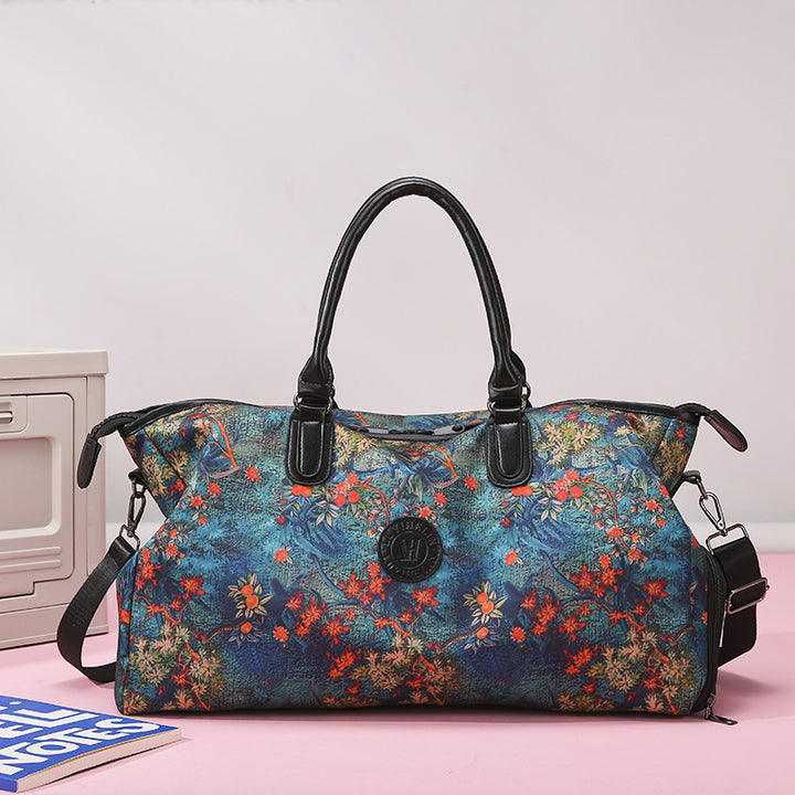 Stylish Floral Print Weekend Duffel Bag Kalsten