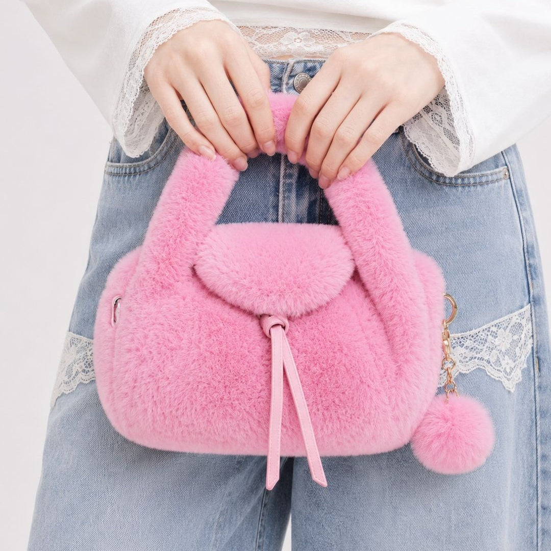 Luxurious Faux Fur Handheld Bag