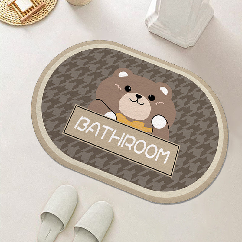 Cute Cartoon-Themed Bathroom Mat