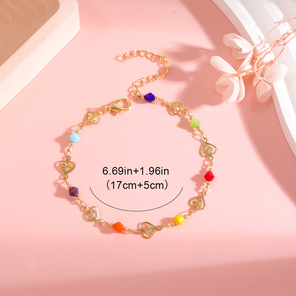 Colorful Heart Charm Bracelet Kalsten