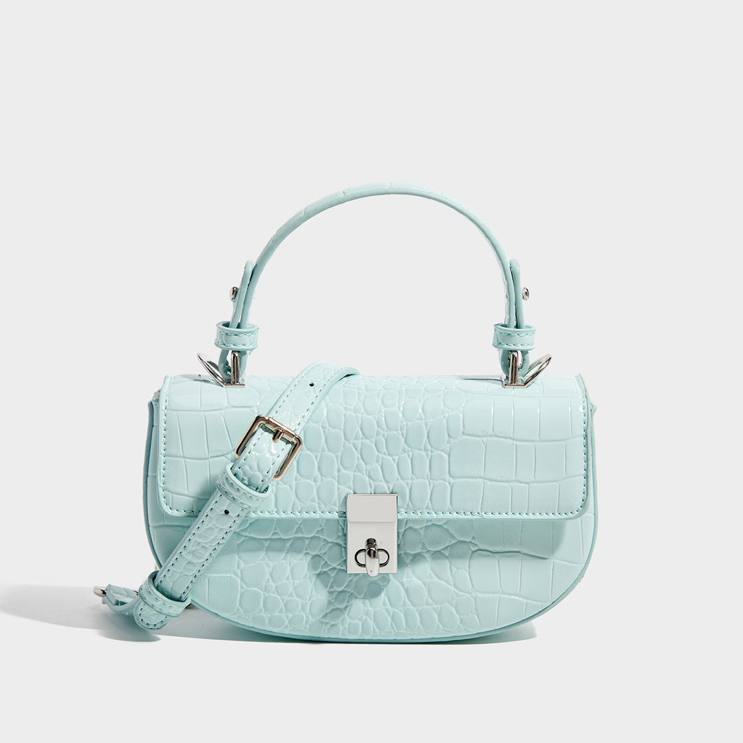 Crocodile Embossed Mini Handbag