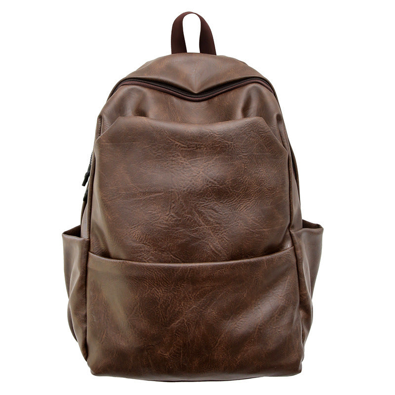 Sleek Textured Leather Backpack Kalsten