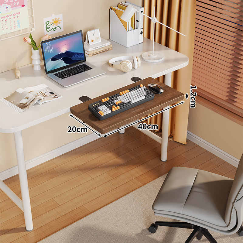 Long Under-Desk Pull-Out Sliding Keyboard and Work Surface Shelf