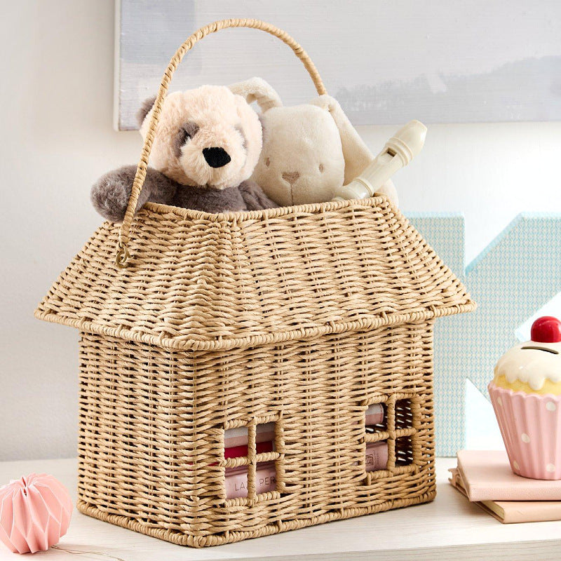 Playful storage basket in the shape of a house Kalsten