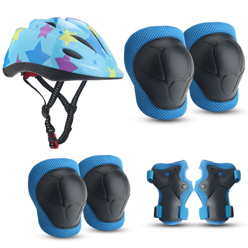 Children's Colorful Safety Helmet and Protective Gear Set Kalsten
