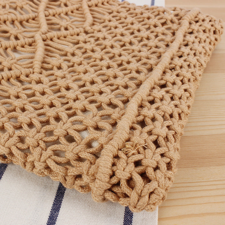 Hand-knitted tote bag with geometric patterns Kalsten