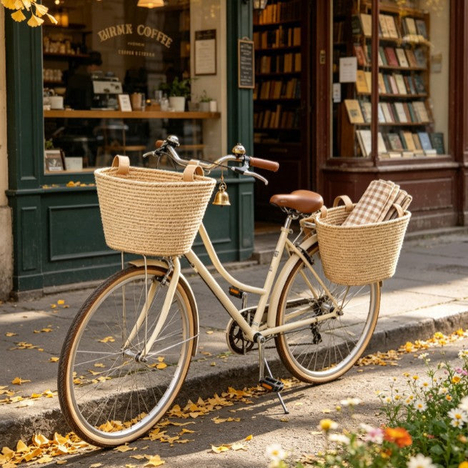 Braided Bicycle Storage Basket Kalsten