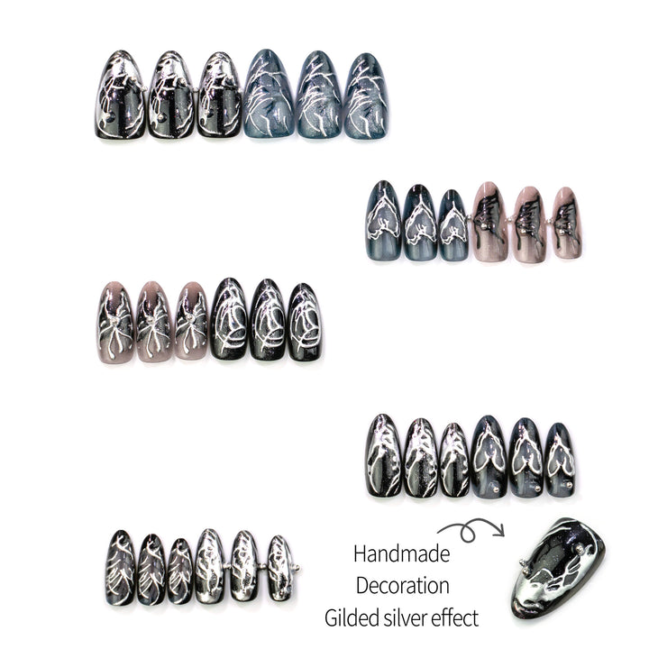Manual Artistic Press-On Nail Set