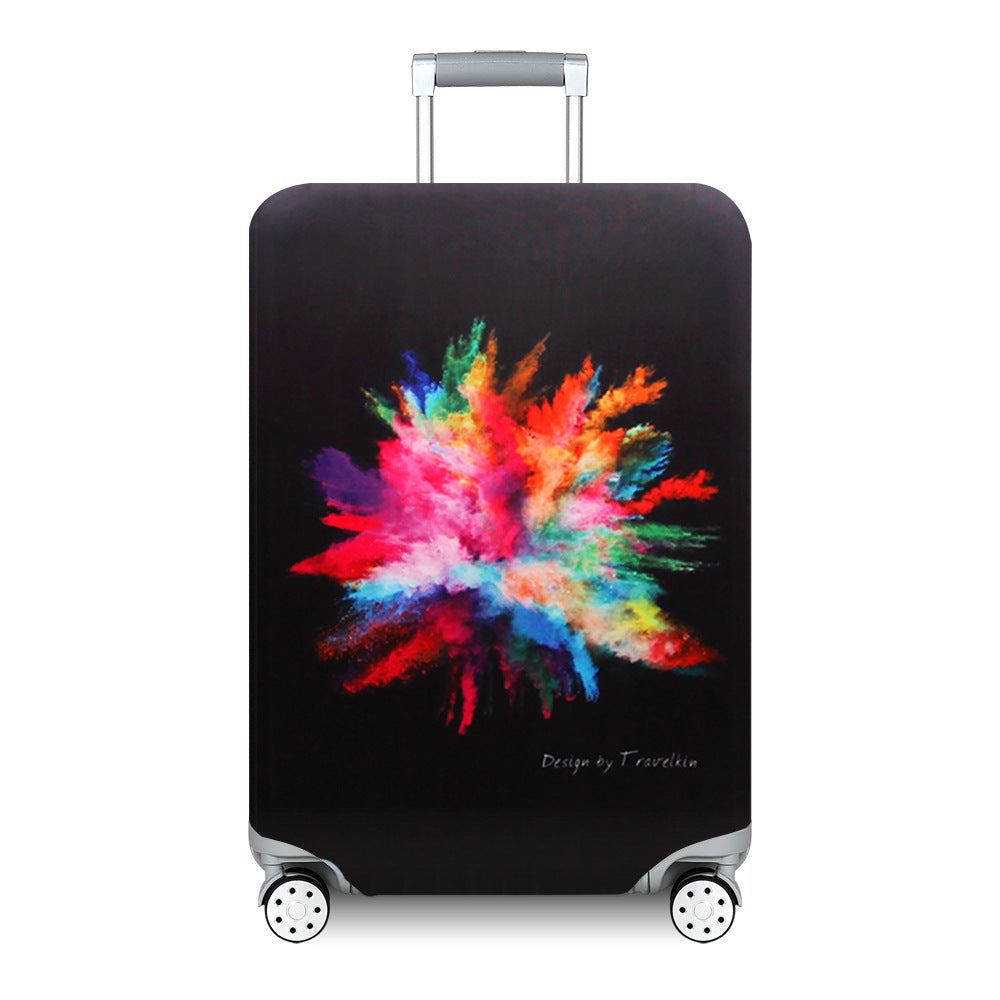 Unisex hard-shell suitcase with modern wave pattern Kalsten