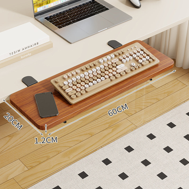 Clamp-On Foldable Bamboo Side Tray Table for Desk and Sofa