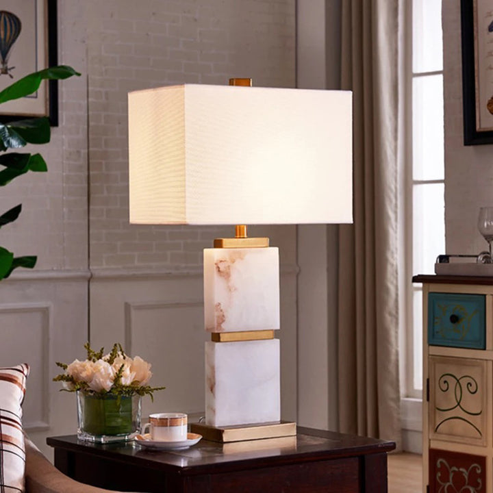 Modern Decorative Table Lamp with Marble Base and Elegant Shade