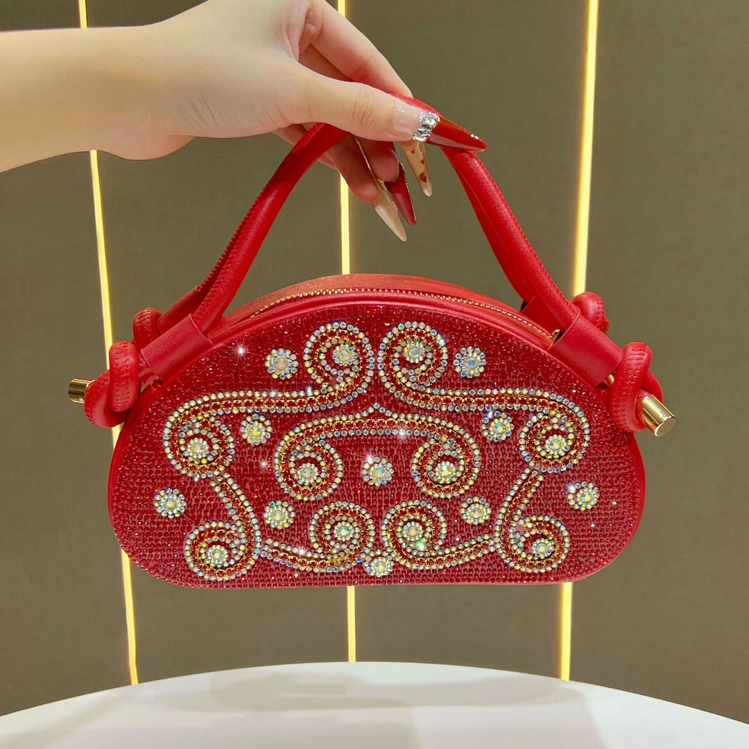 Rhinestone-Embellished Handbag